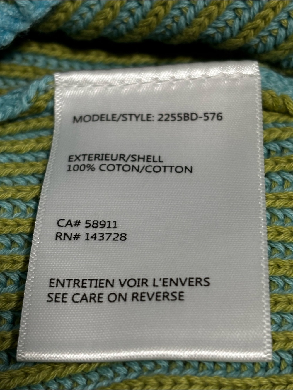 TRIBAL Ribbed Turtleneck Sweater in Aqua and Lime - Size XL - Picture 10 of 12